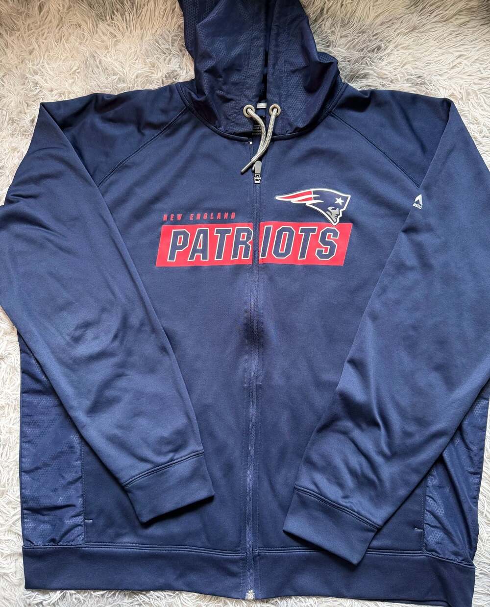 Majestic New England Patriots Therma Base Full-Zip Performance Hoodie